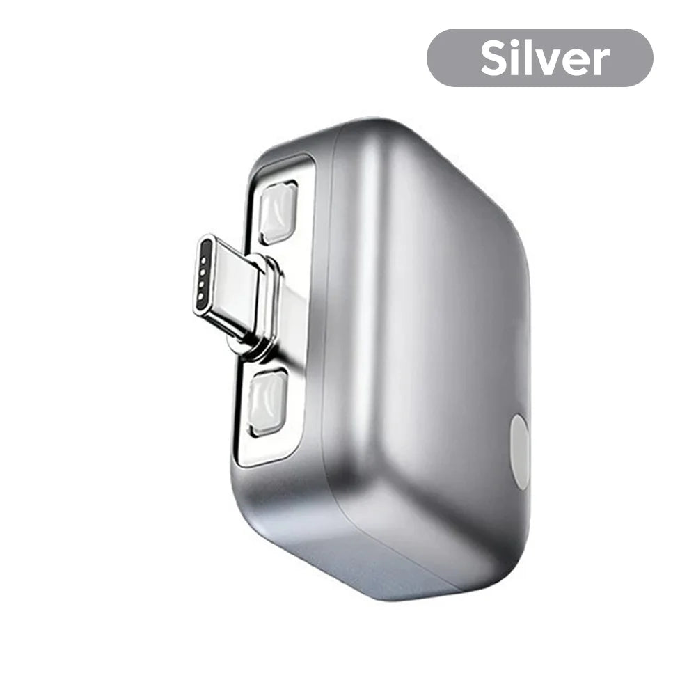 Silver phone adapter on a white background with 'Silver' label
