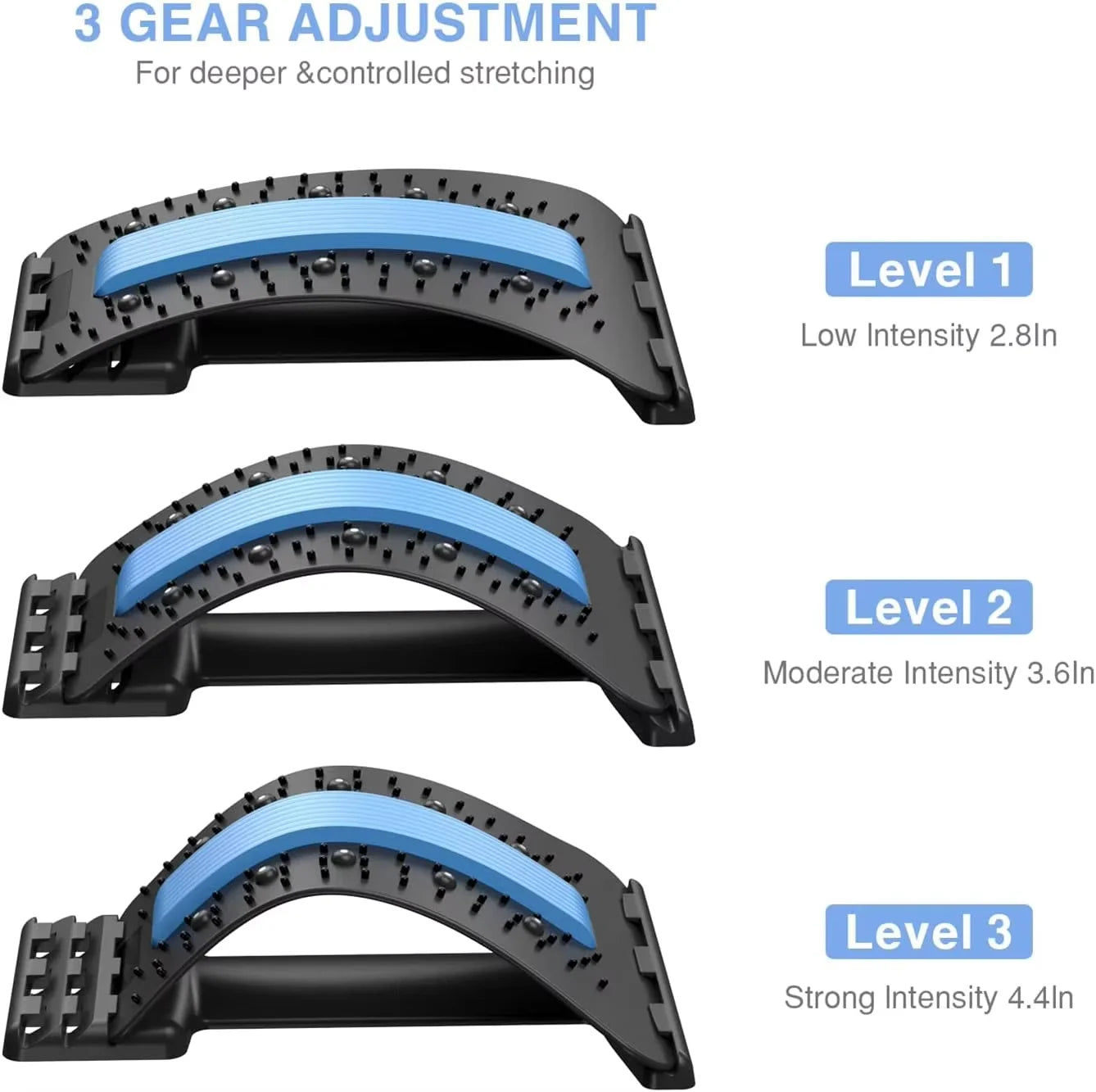 Lumbar Back Stretcher – Multi-Level Back Cracker for Pain Relief & Posture Support