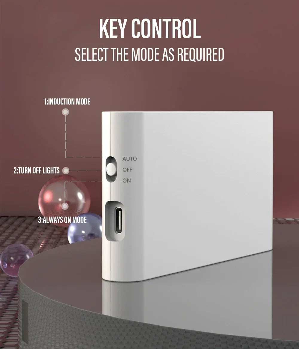 Motion Sensor LED Night Light – Wireless Rechargeable Wall Light for Bedroom, Hallway & Bathroom