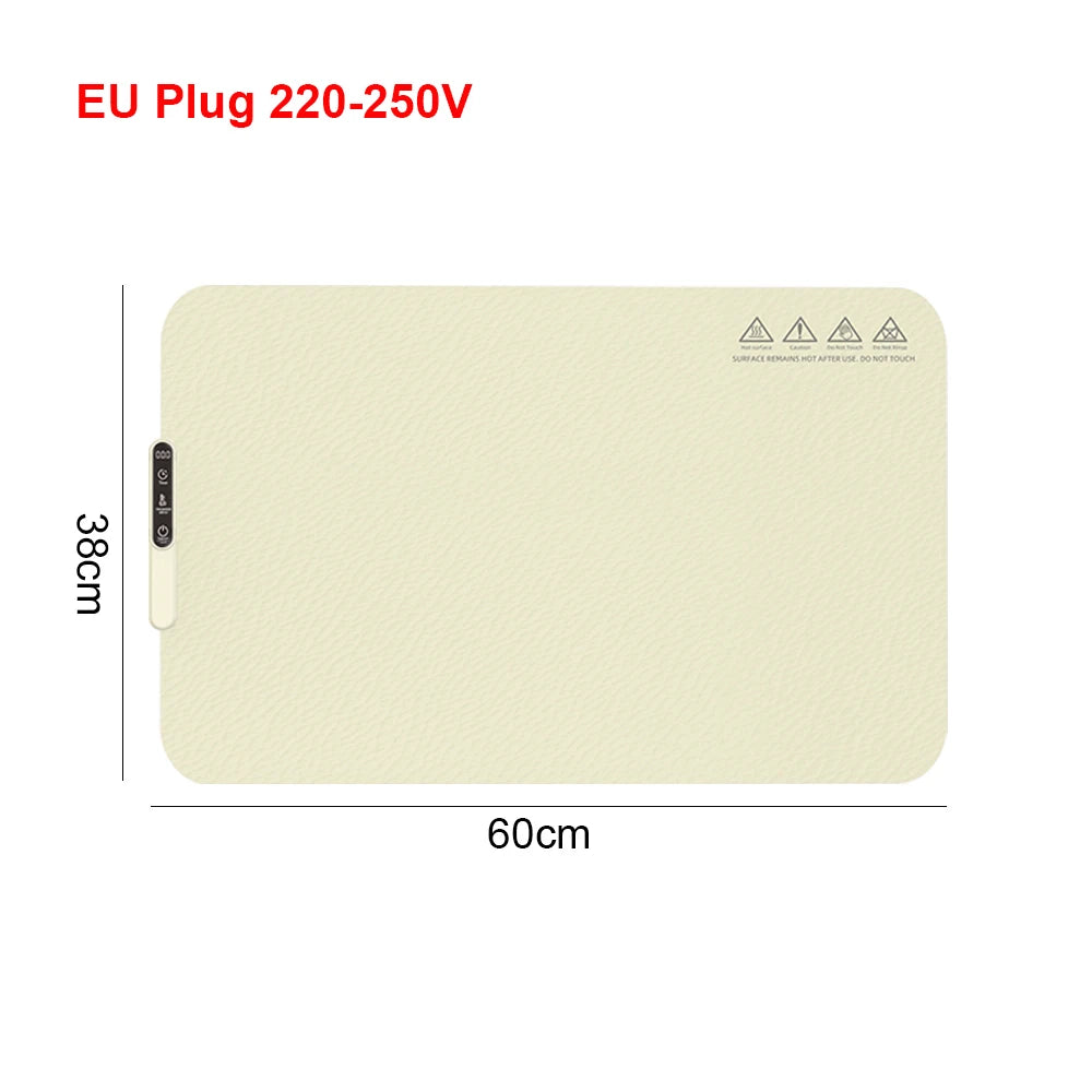Silicone Electric Food Warmer Mat – Foldable Heating Tray with 6-Level Temperature & Timer