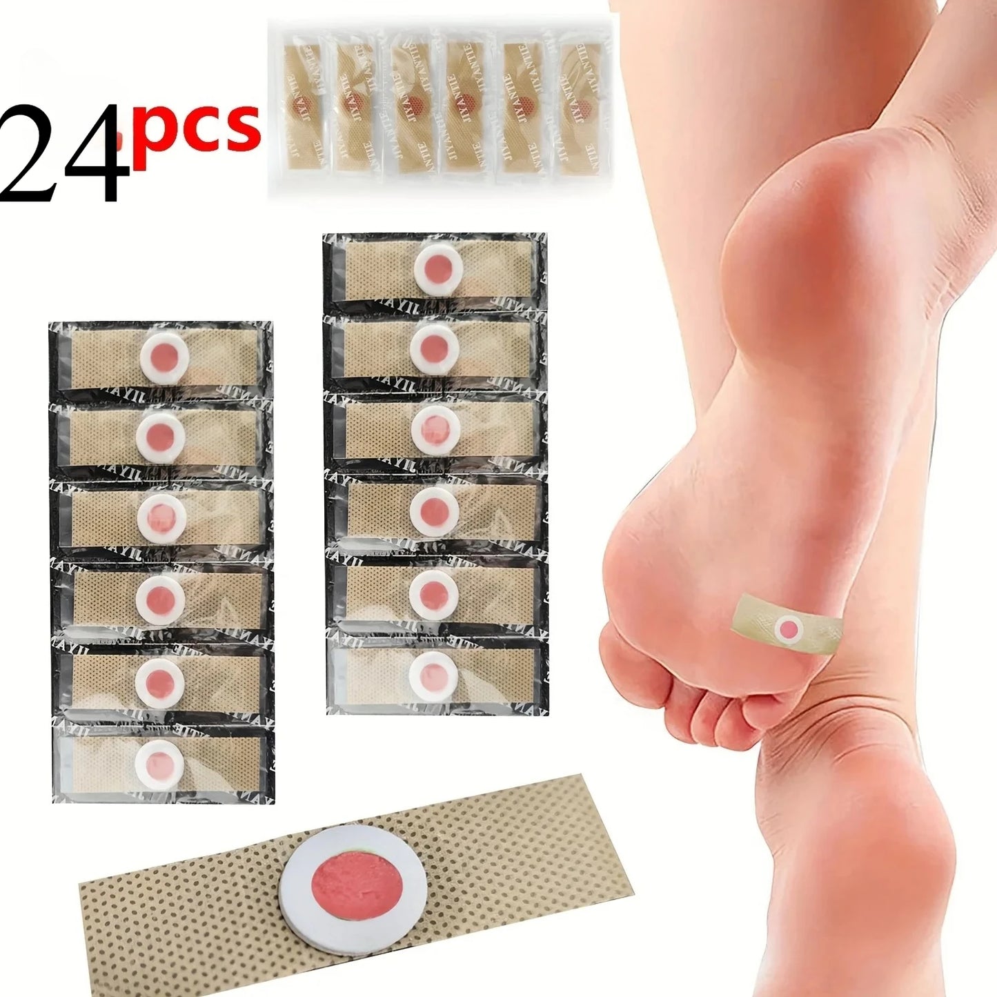24Pcs Foot Care Corn Pads – Softening Plasters for Callus & Hard Skin Relief