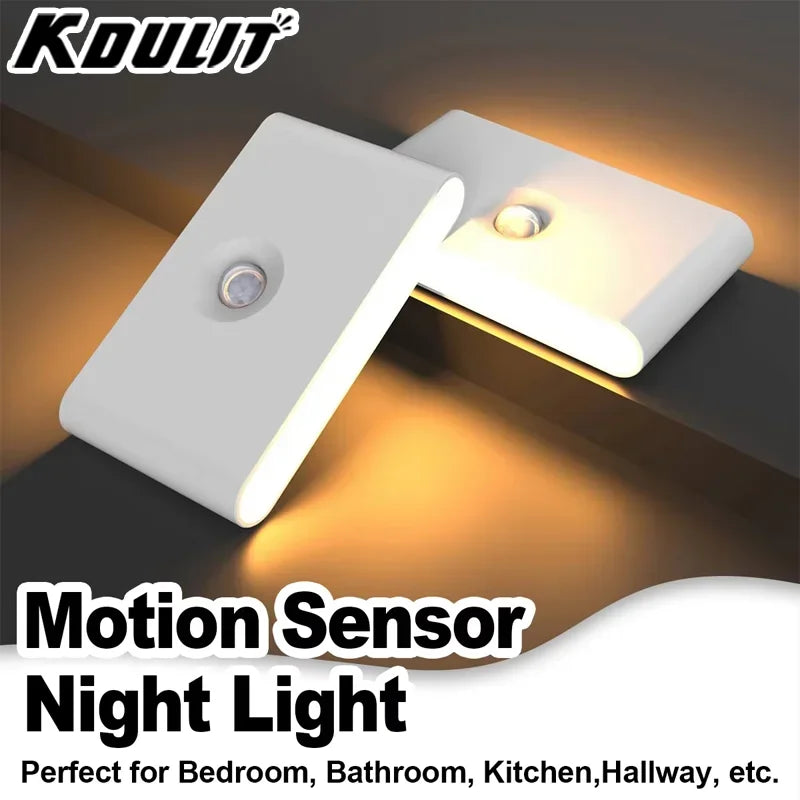 Motion Sensor LED Night Light – Wireless Rechargeable Wall Light for Bedroom, Hallway & Bathroom